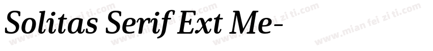 Solitas Serif Ext Me字体转换